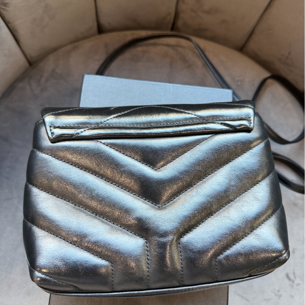 YSL Monogram Flap Lou Lou Toy Bag Black - Picture 6 of 17